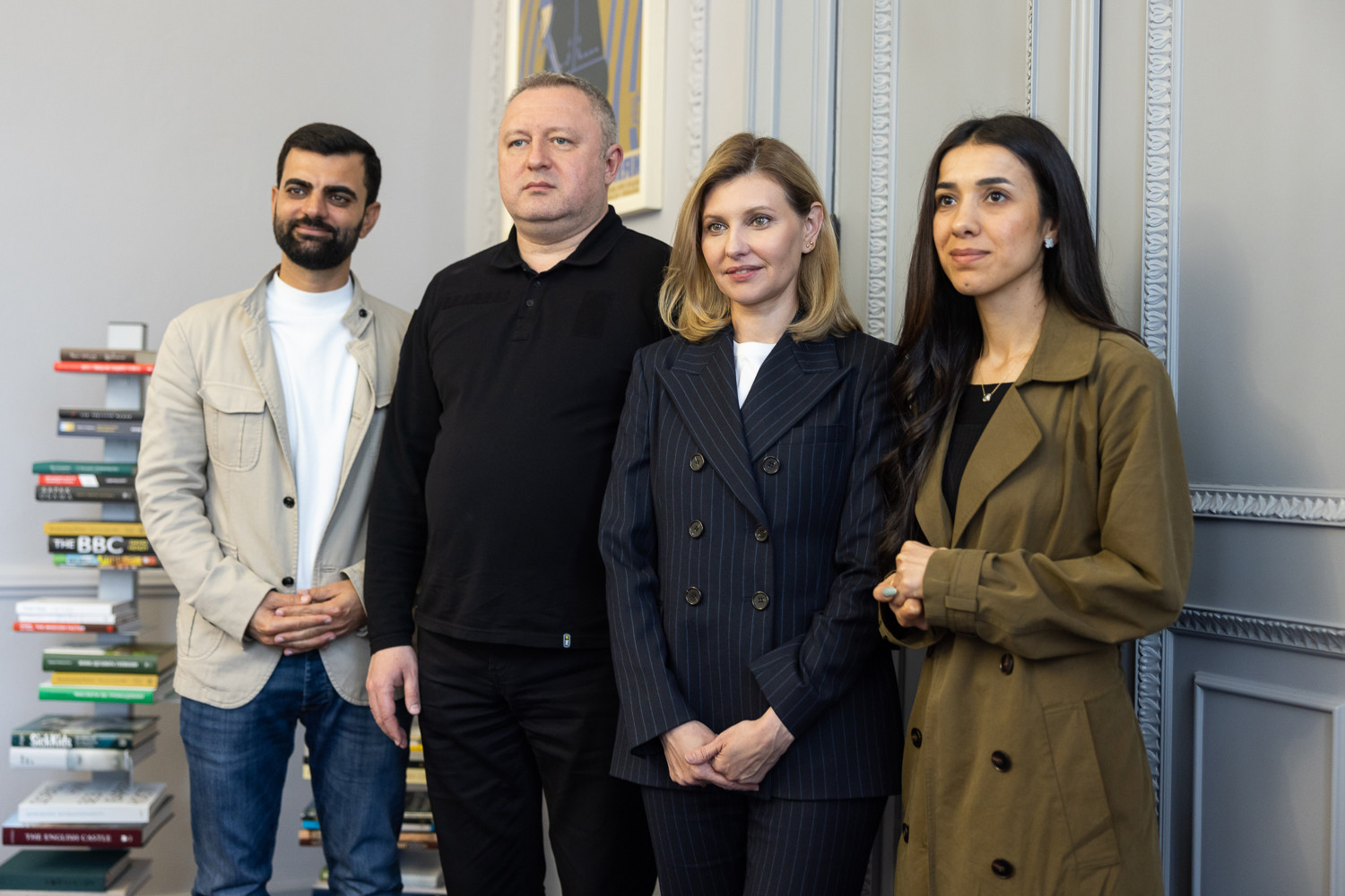 Перша Леді Олена Зеленська та Генпрокурор Андрій Костін зустрілися з правозахисницею, Нобелівською лауреаткою Надею Мурад